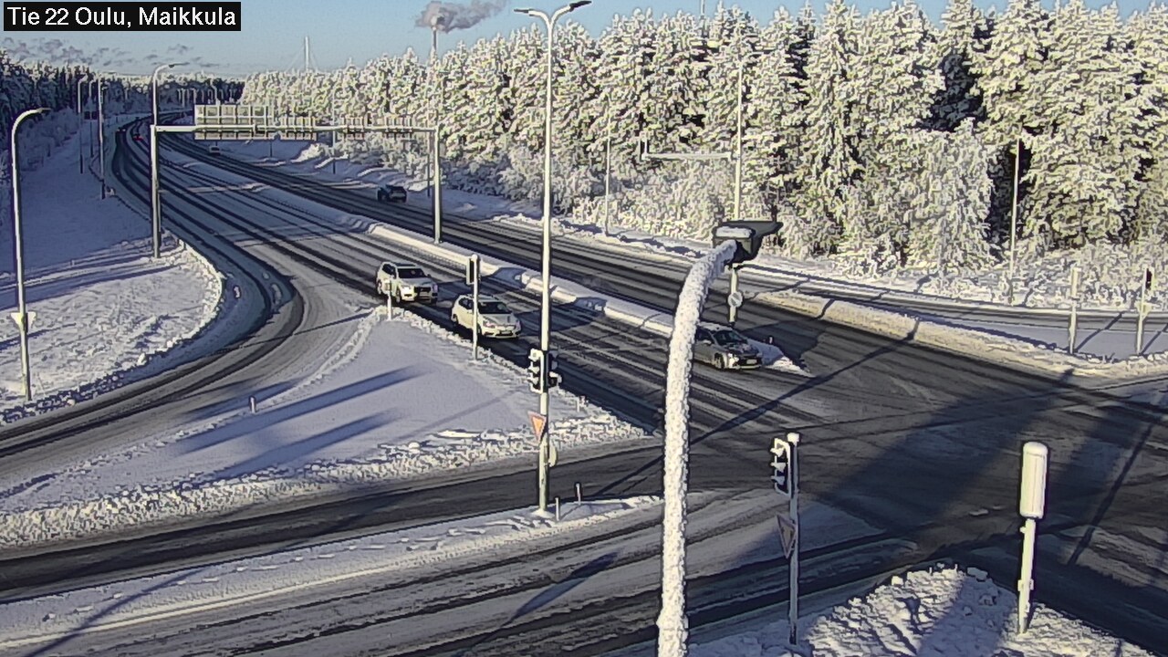Weather Camera Image Väg 22 Uleåborg Maikkula, Oulu, Pohjois-Pohjanmaa