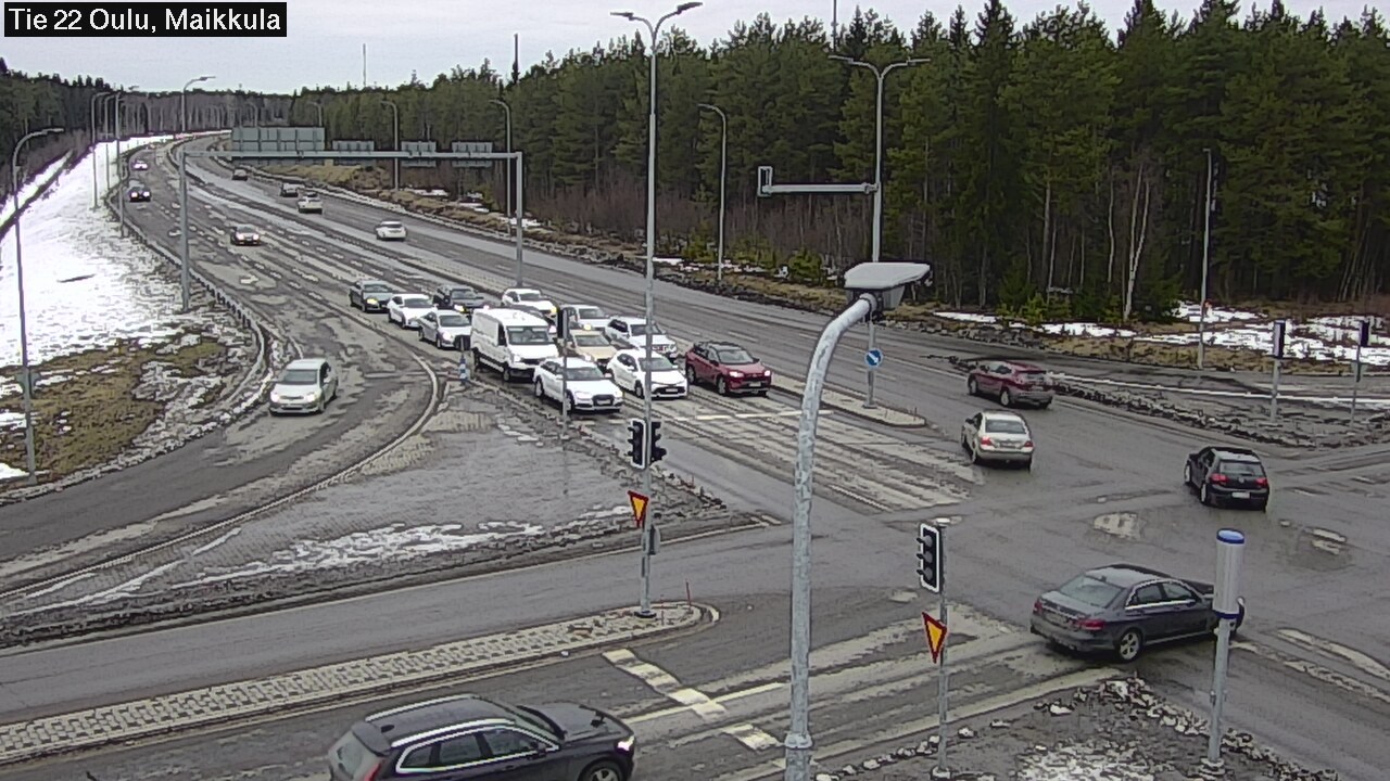 Weather Camera Image Väg 22 Uleåborg Maikkula, Oulu, Pohjois-Pohjanmaa