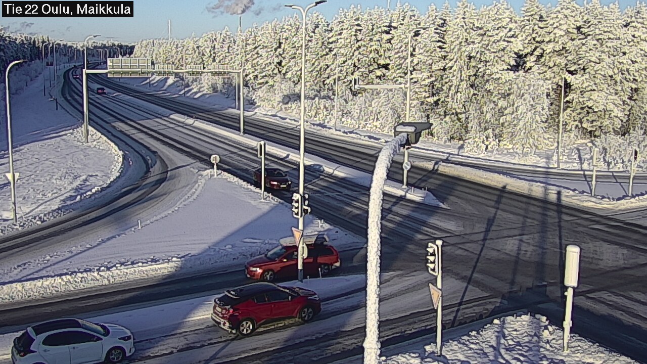 Weather Camera Image Väg 22 Uleåborg Maikkula, Oulu, Pohjois-Pohjanmaa