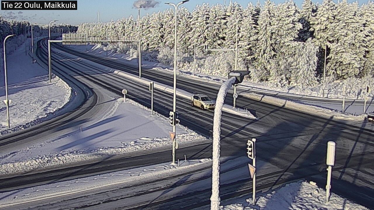 Weather Camera Image Väg 22 Uleåborg Maikkula, Oulu, Pohjois-Pohjanmaa