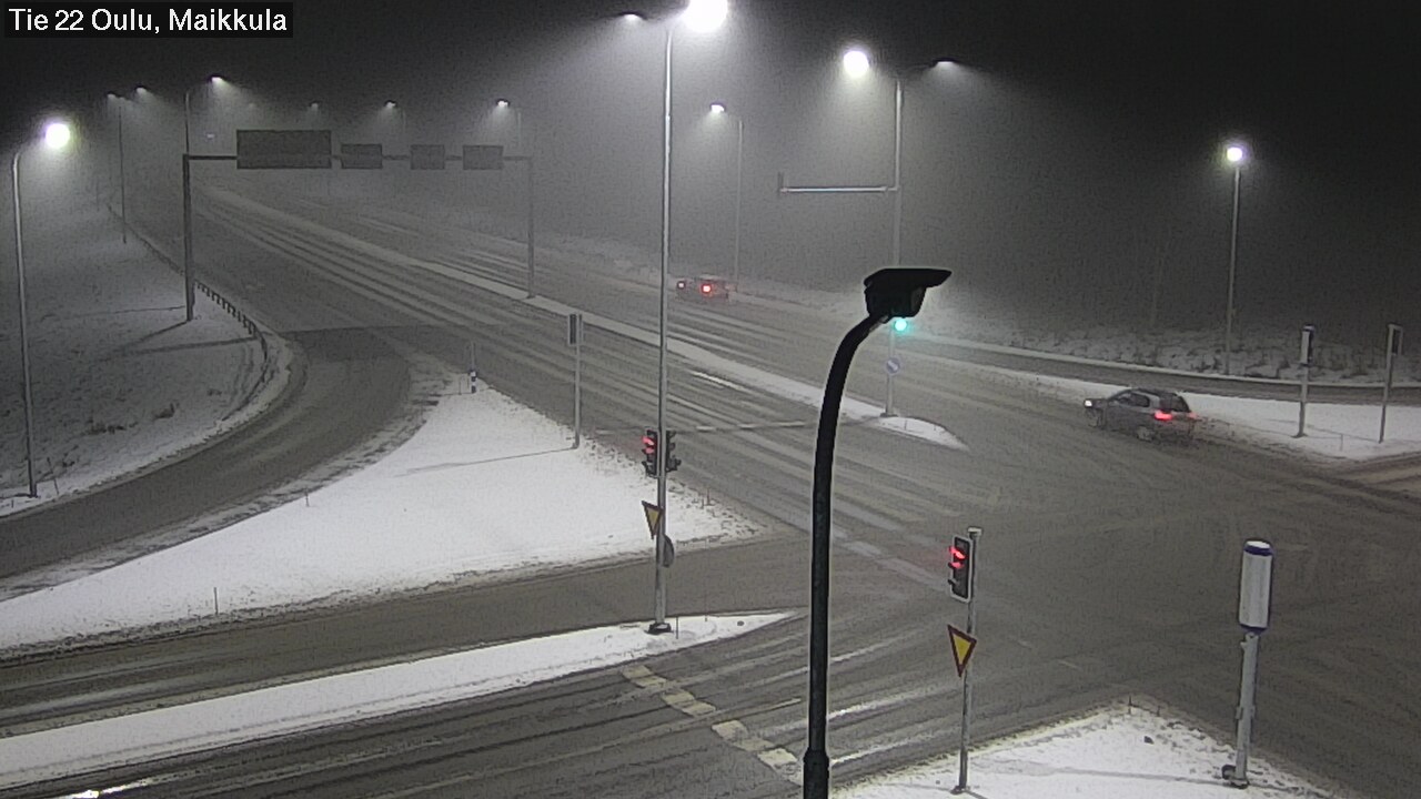 Weather Camera Image Väg 22 Uleåborg Maikkula, Oulu, Pohjois-Pohjanmaa