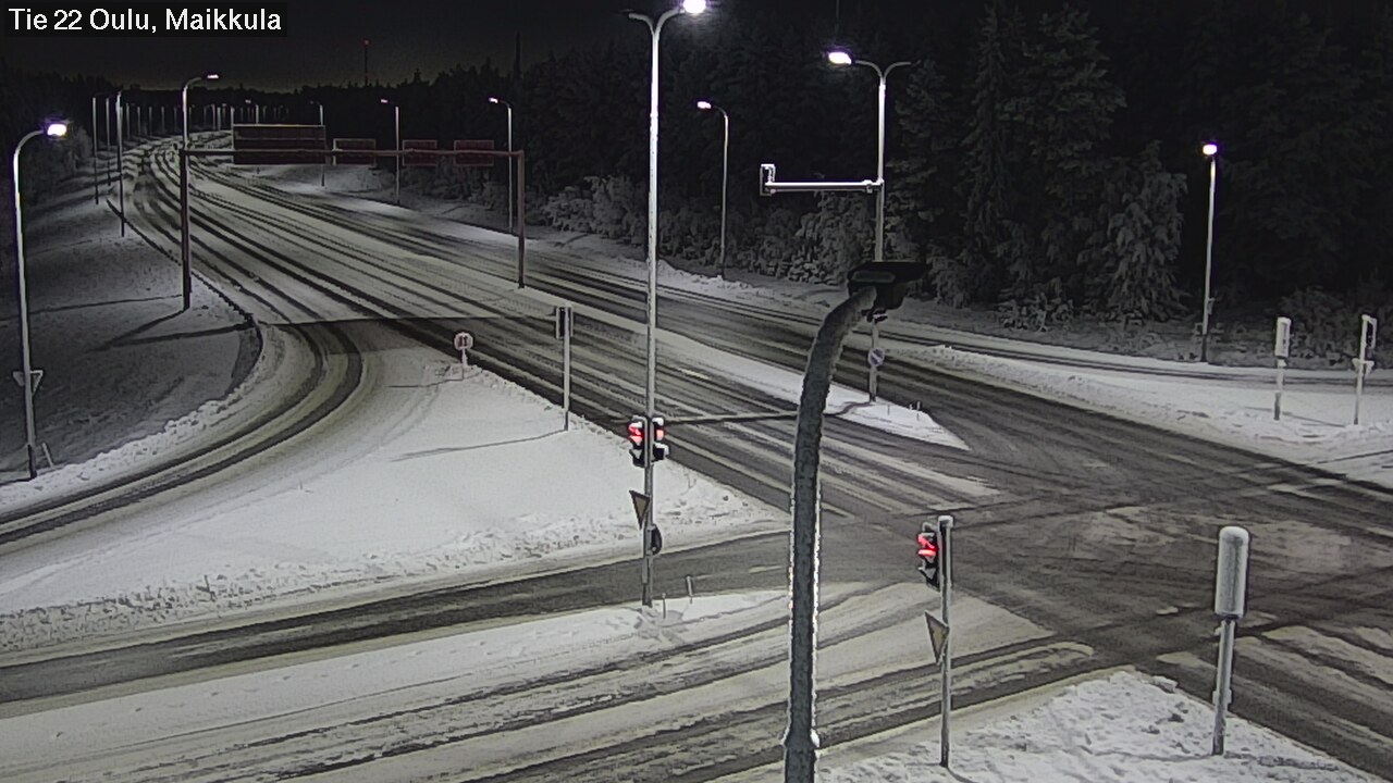 Weather Camera Image Väg 22 Uleåborg Maikkula, Oulu, Pohjois-Pohjanmaa