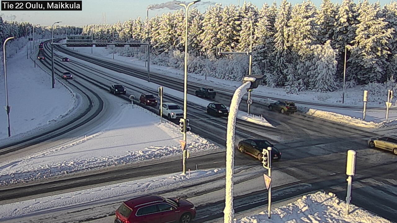 Weather Camera Image Väg 22 Uleåborg Maikkula, Oulu, Pohjois-Pohjanmaa