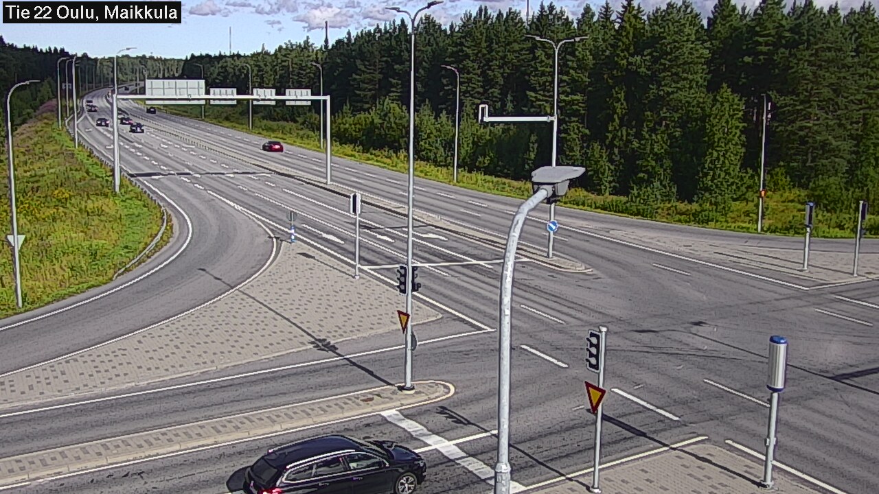 Weather Camera Image Väg 22 Uleåborg Maikkula, Oulu, Pohjois-Pohjanmaa