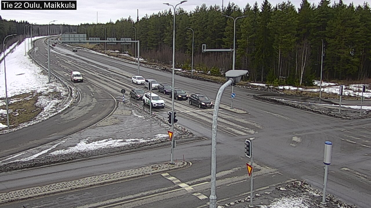 Weather Camera Image Väg 22 Uleåborg Maikkula, Oulu, Pohjois-Pohjanmaa