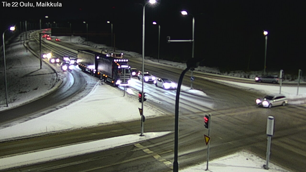 Weather Camera Image Väg 22 Uleåborg Maikkula, Oulu, Pohjois-Pohjanmaa