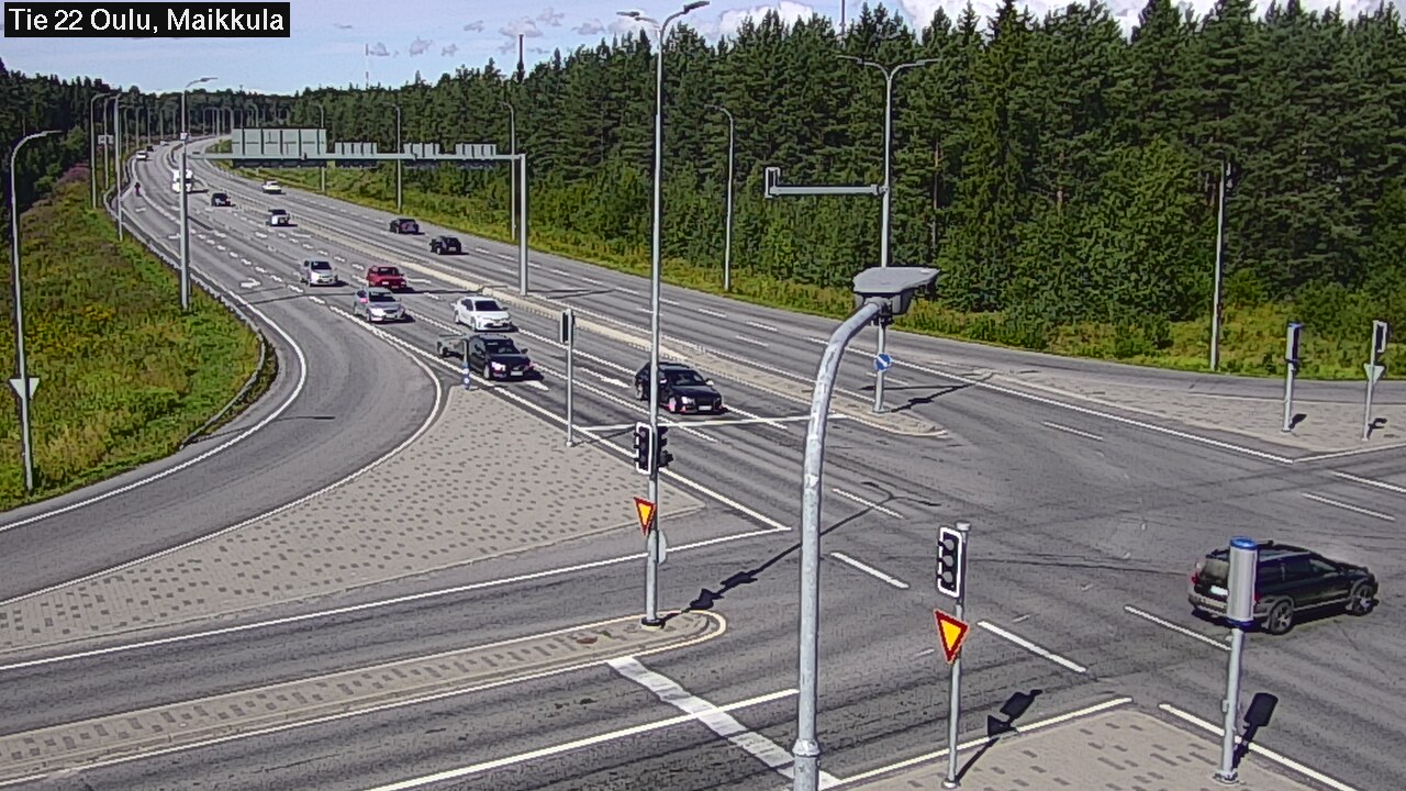 Weather Camera Image Väg 22 Uleåborg Maikkula, Oulu, Pohjois-Pohjanmaa