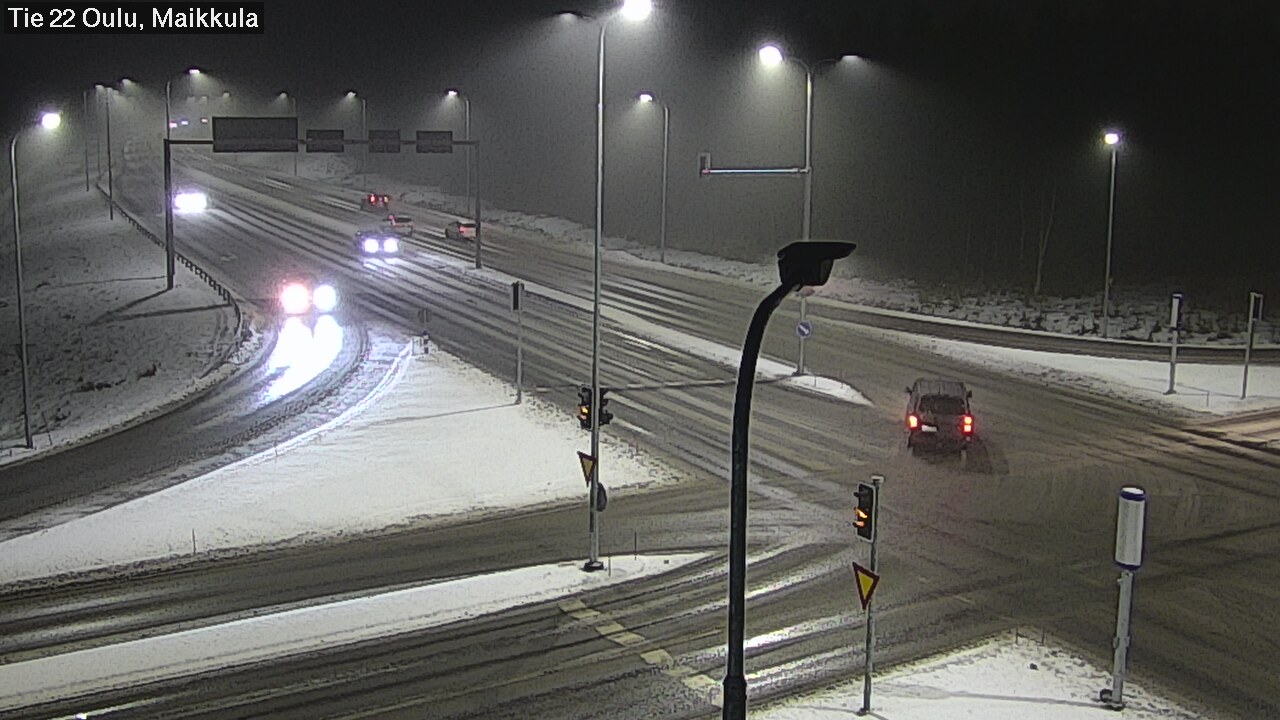 Weather Camera Image Väg 22 Uleåborg Maikkula, Oulu, Pohjois-Pohjanmaa
