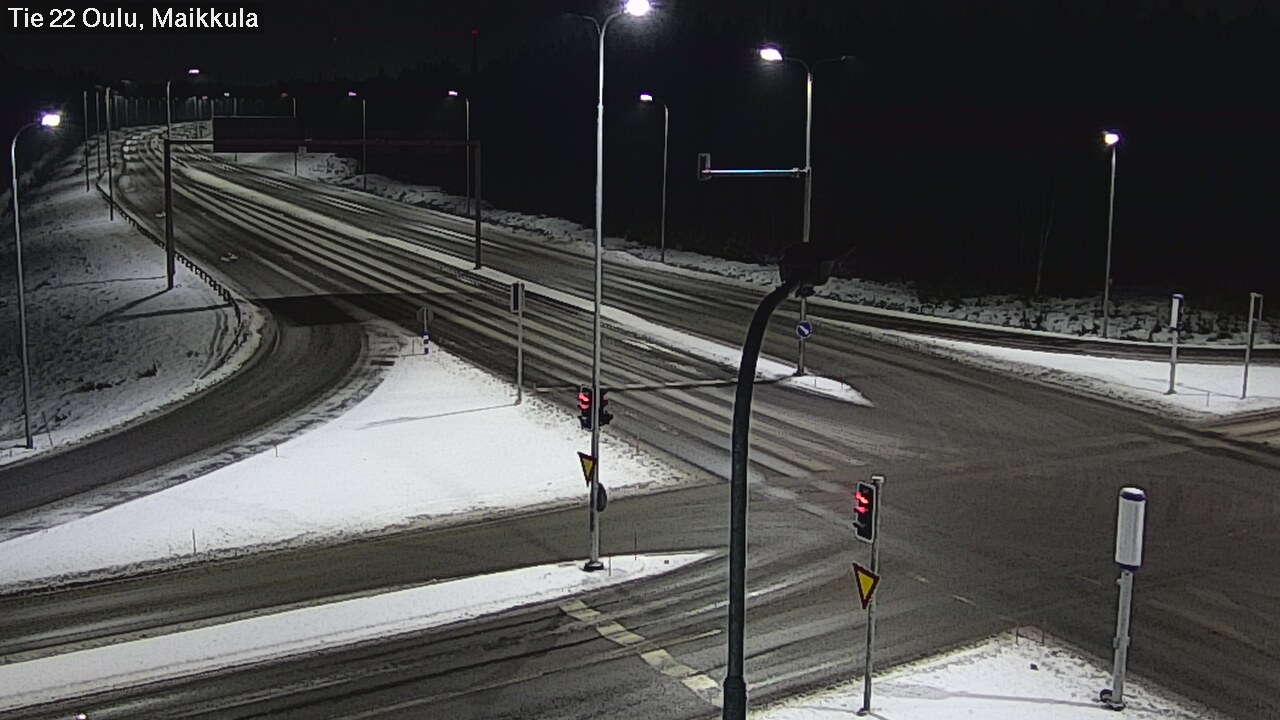 Weather Camera Image Väg 22 Uleåborg Maikkula, Oulu, Pohjois-Pohjanmaa