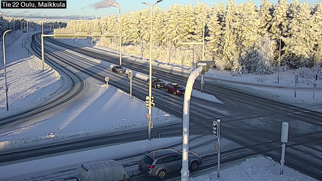 Weather Camera Image Väg 22 Uleåborg Maikkula, Oulu, Pohjois-Pohjanmaa