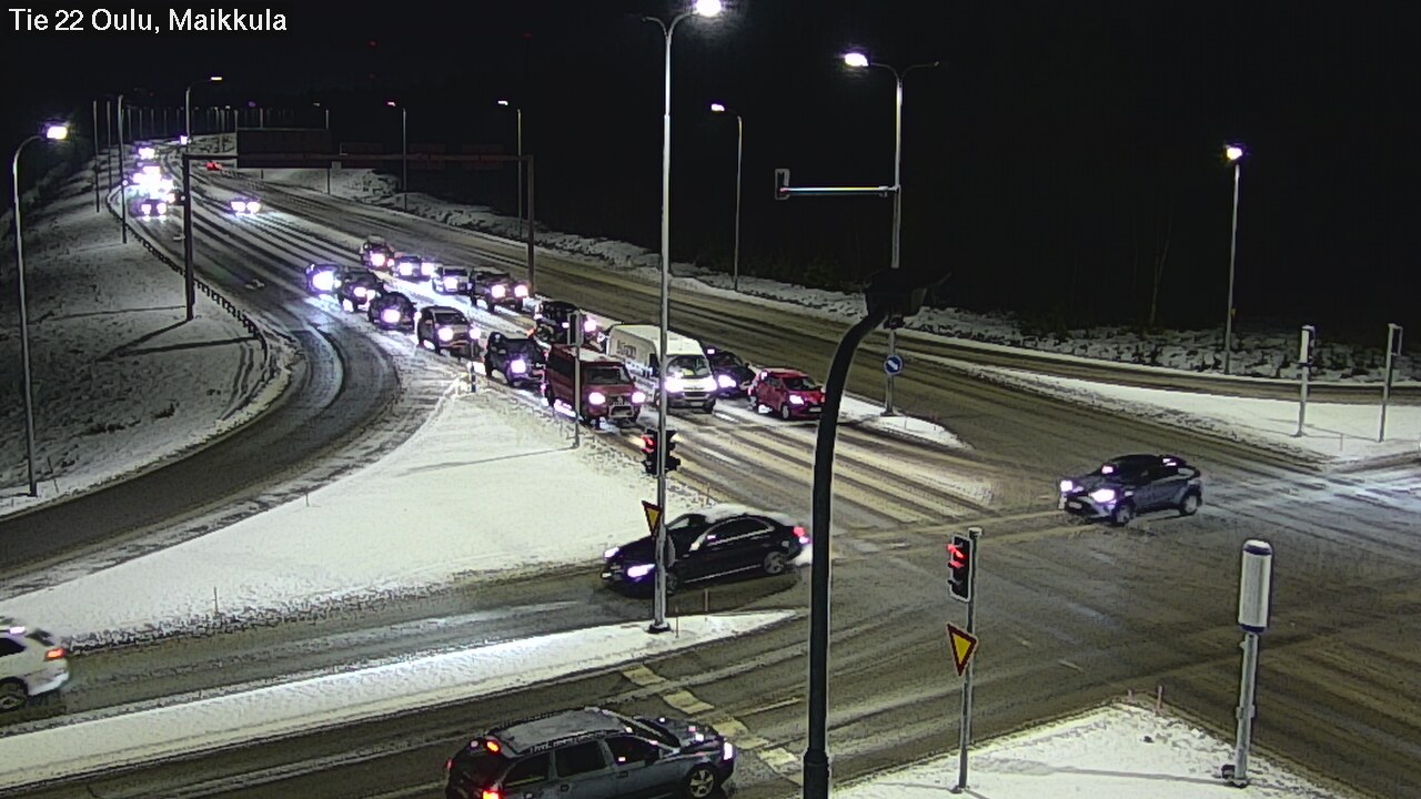 Weather Camera Image Väg 22 Uleåborg Maikkula, Oulu, Pohjois-Pohjanmaa
