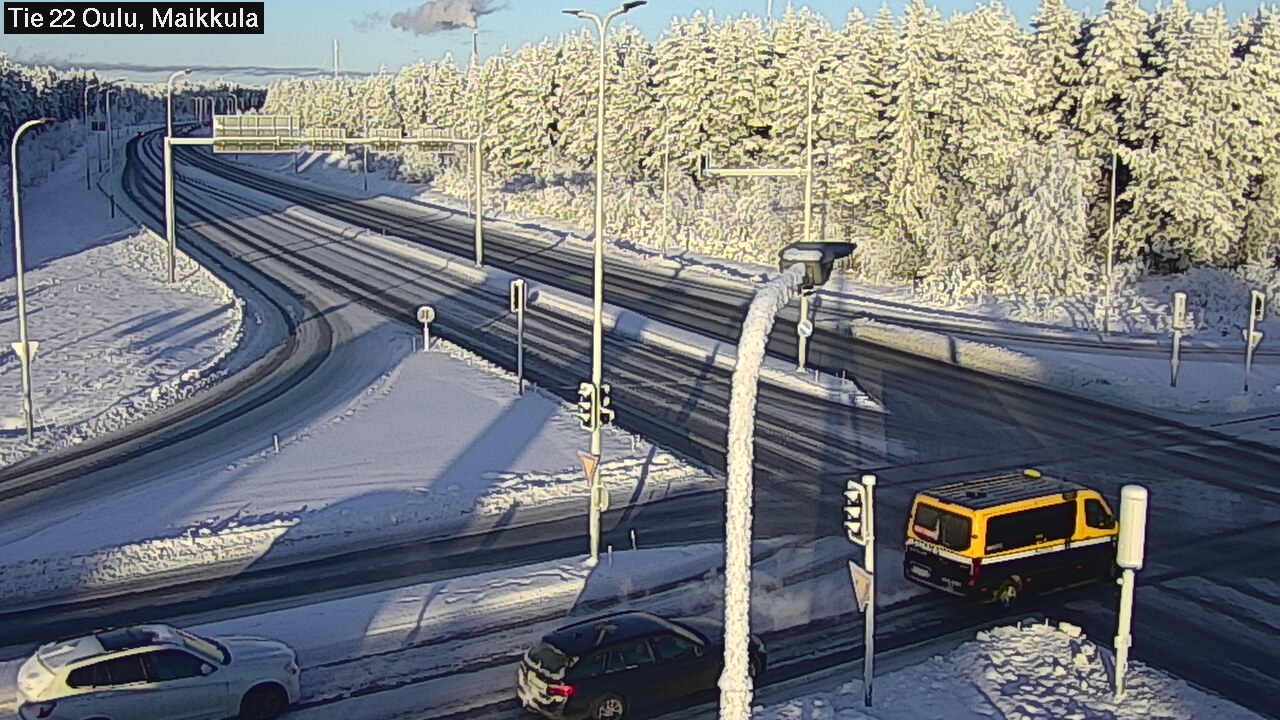 Weather Camera Image Väg 22 Uleåborg Maikkula, Oulu, Pohjois-Pohjanmaa