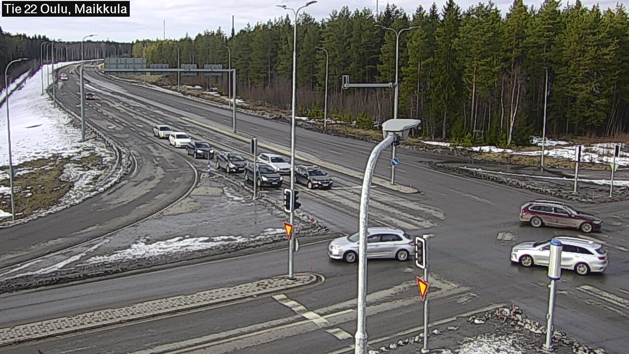 Weather Camera Image Väg 22 Uleåborg Maikkula, Oulu, Pohjois-Pohjanmaa