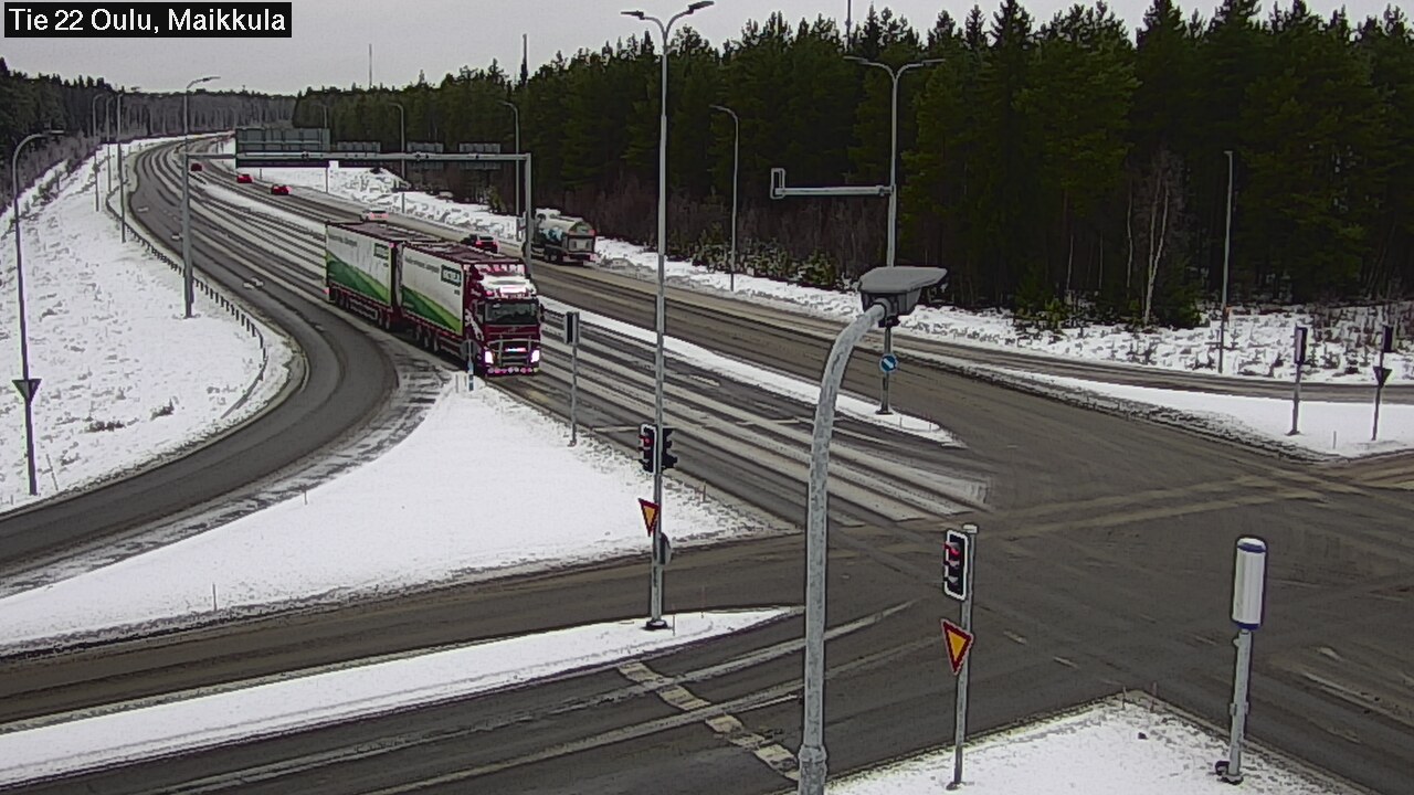 Weather Camera Image Väg 22 Uleåborg Maikkula, Oulu, Pohjois-Pohjanmaa