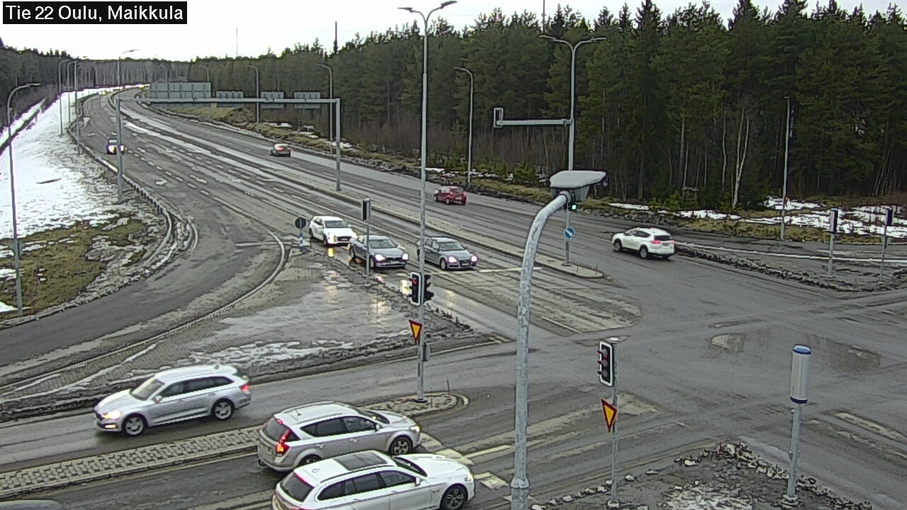 Weather Camera Image Väg 22 Uleåborg Maikkula, Oulu, Pohjois-Pohjanmaa