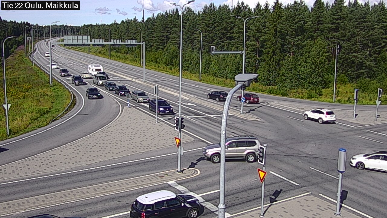 Weather Camera Image Väg 22 Uleåborg Maikkula, Oulu, Pohjois-Pohjanmaa