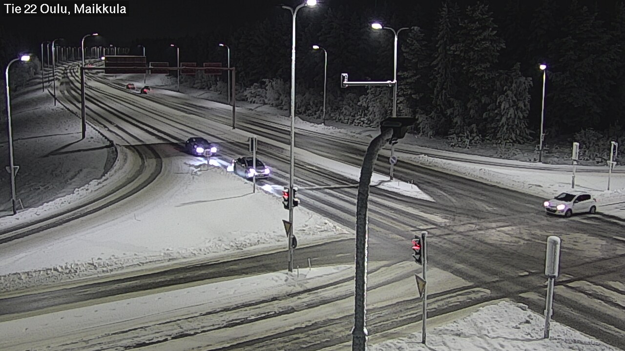 Weather Camera Image Väg 22 Uleåborg Maikkula, Oulu, Pohjois-Pohjanmaa