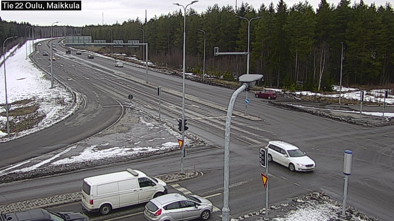Weather Camera Image Väg 22 Uleåborg Maikkula, Oulu, Pohjois-Pohjanmaa