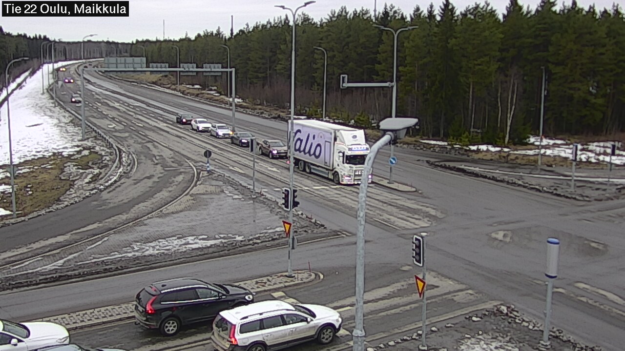 Weather Camera Image Väg 22 Uleåborg Maikkula, Oulu, Pohjois-Pohjanmaa