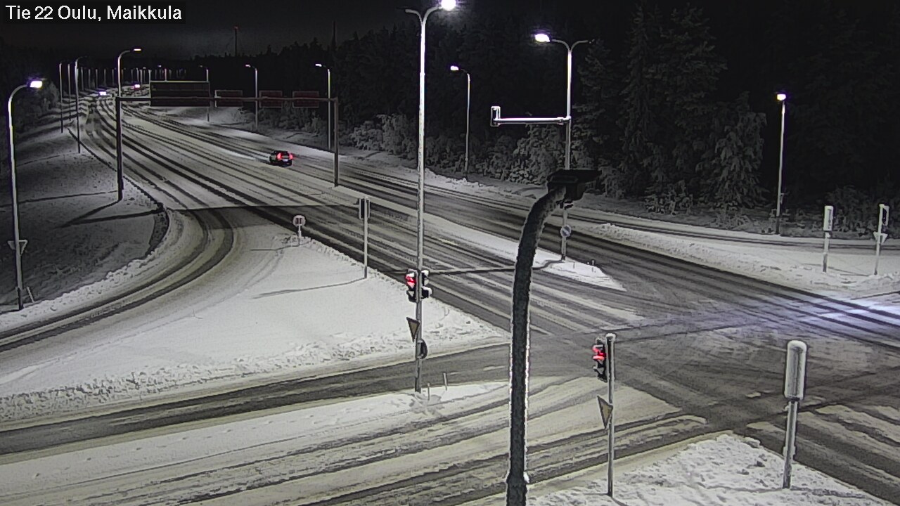 Weather Camera Image Väg 22 Uleåborg Maikkula, Oulu, Pohjois-Pohjanmaa