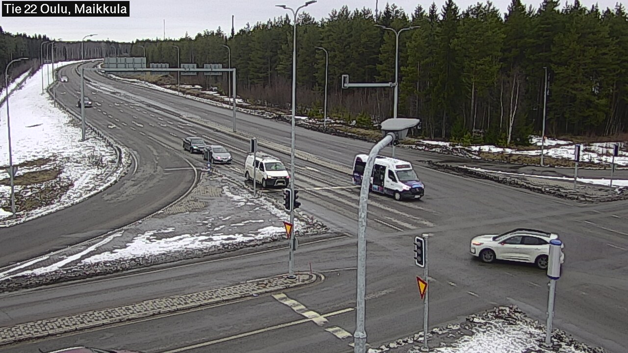 Weather Camera Image Väg 22 Uleåborg Maikkula, Oulu, Pohjois-Pohjanmaa