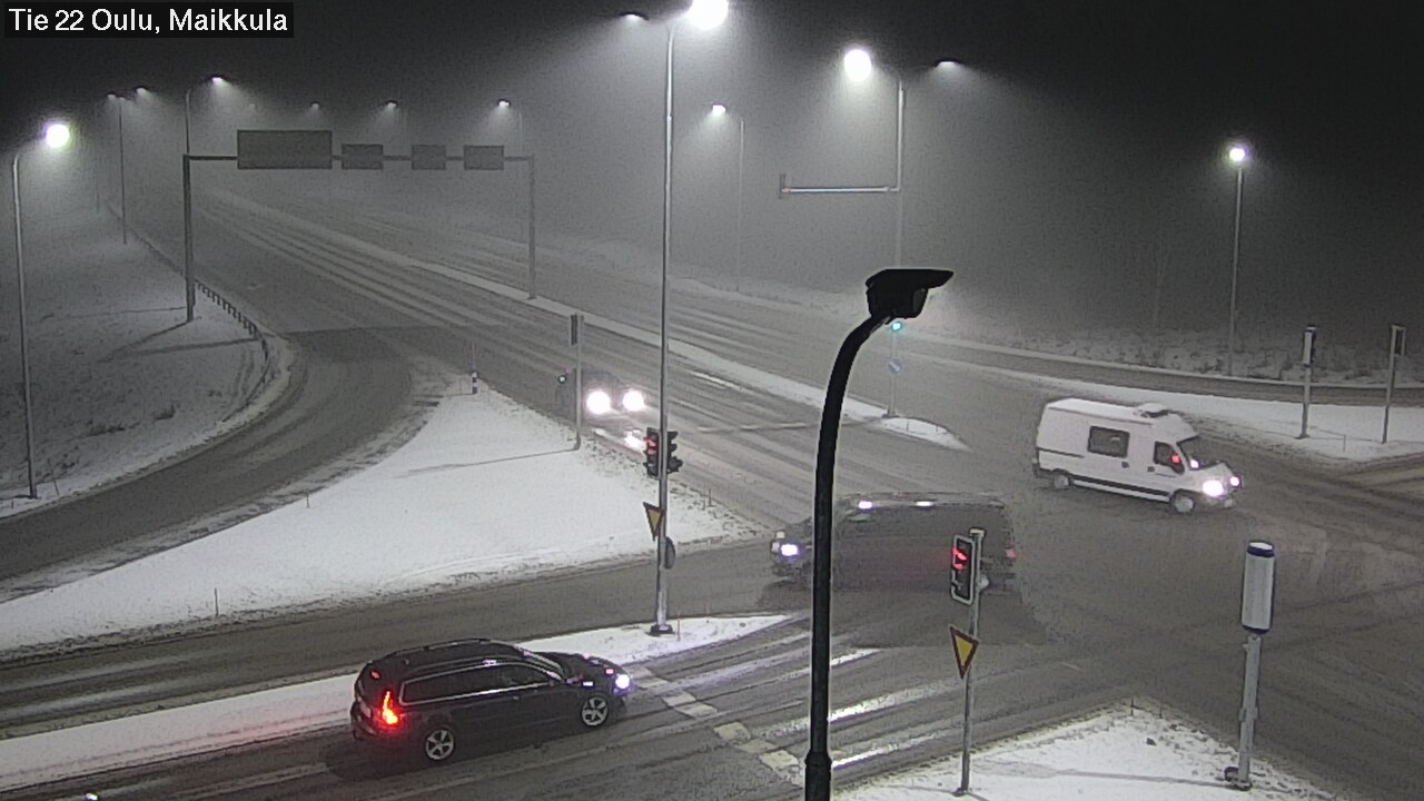 Weather Camera Image Väg 22 Uleåborg Maikkula, Oulu, Pohjois-Pohjanmaa