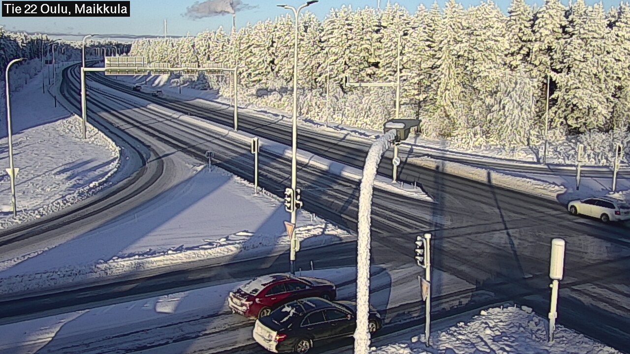 Weather Camera Image Väg 22 Uleåborg Maikkula, Oulu, Pohjois-Pohjanmaa