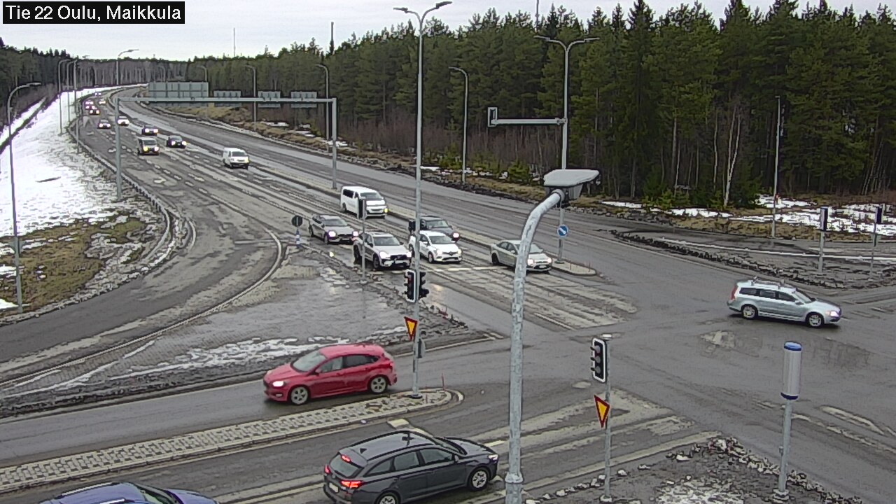 Weather Camera Image Väg 22 Uleåborg Maikkula, Oulu, Pohjois-Pohjanmaa
