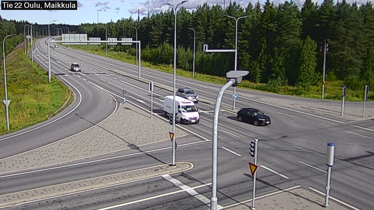 Weather Camera Image Väg 22 Uleåborg Maikkula, Oulu, Pohjois-Pohjanmaa