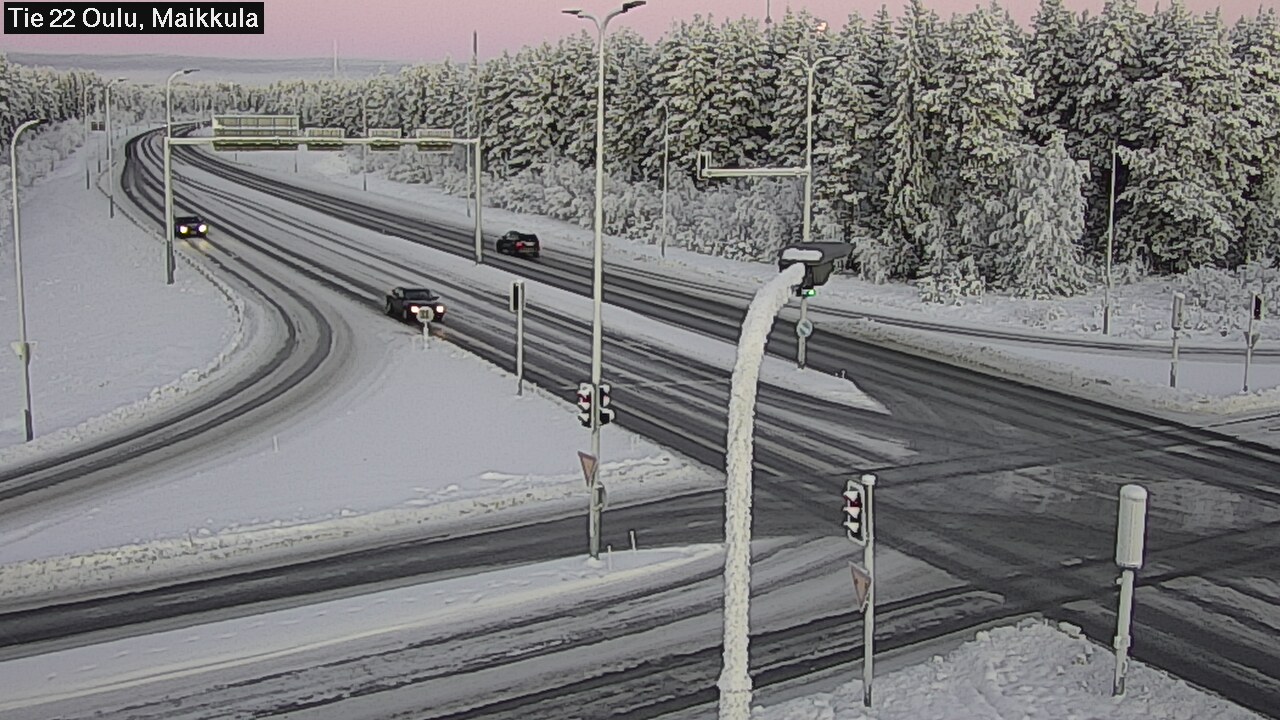 Weather Camera Image Väg 22 Uleåborg Maikkula, Oulu, Pohjois-Pohjanmaa