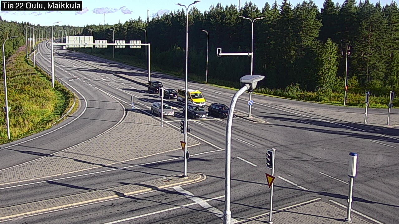 Weather Camera Image Väg 22 Uleåborg Maikkula, Oulu, Pohjois-Pohjanmaa