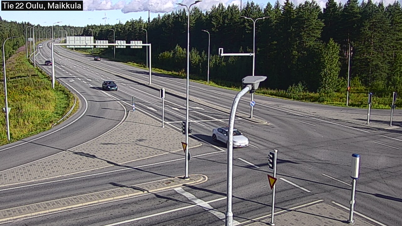Weather Camera Image Väg 22 Uleåborg Maikkula, Oulu, Pohjois-Pohjanmaa