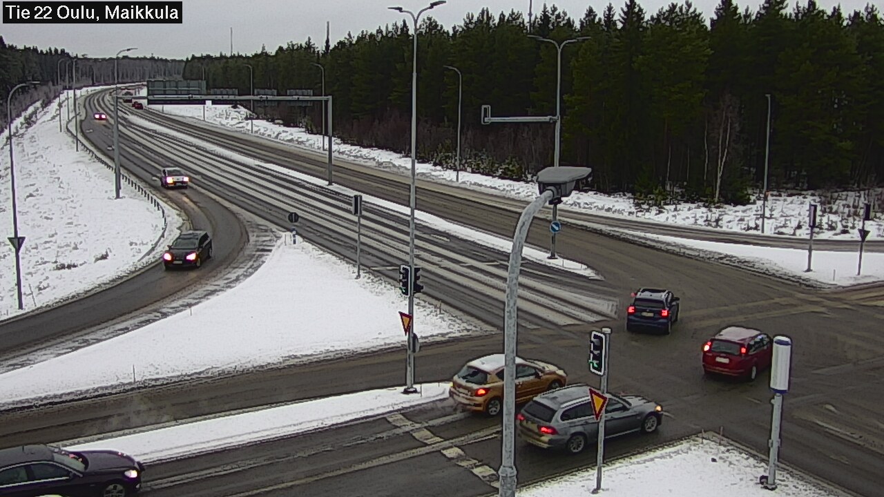 Weather Camera Image Väg 22 Uleåborg Maikkula, Oulu, Pohjois-Pohjanmaa