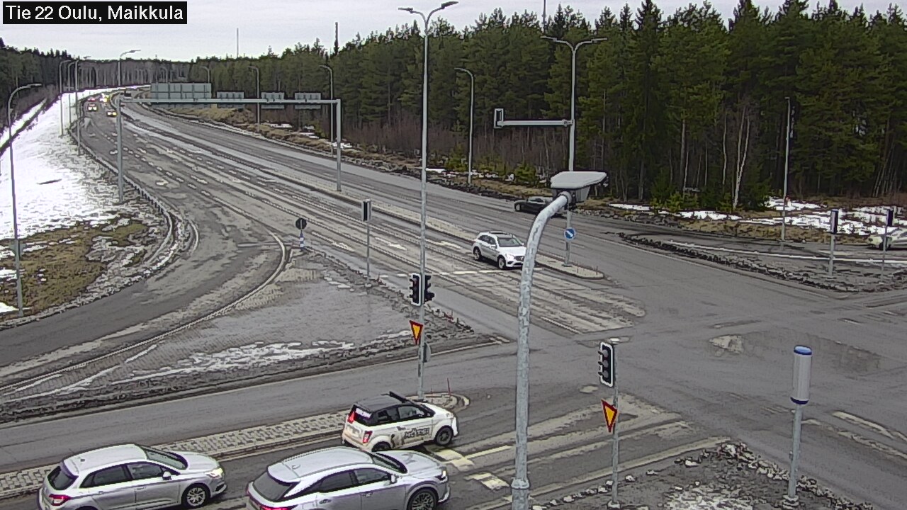Weather Camera Image Väg 22 Uleåborg Maikkula, Oulu, Pohjois-Pohjanmaa