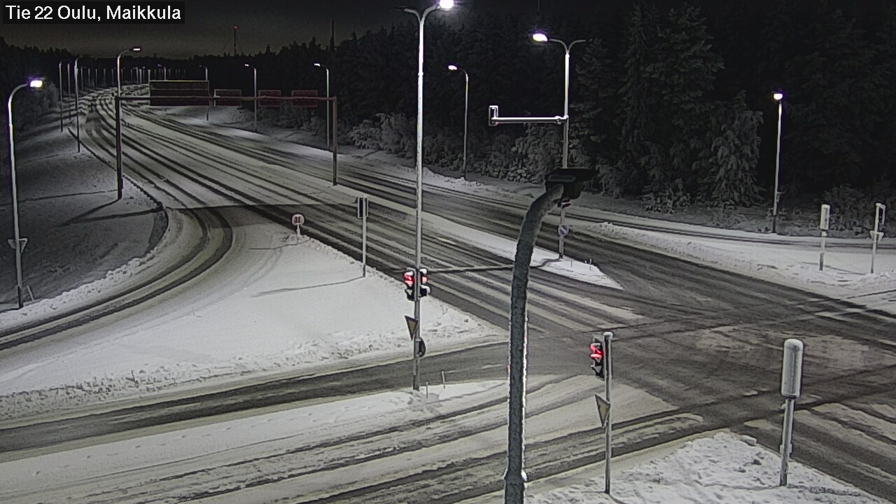 Weather Camera Image Väg 22 Uleåborg Maikkula, Oulu, Pohjois-Pohjanmaa