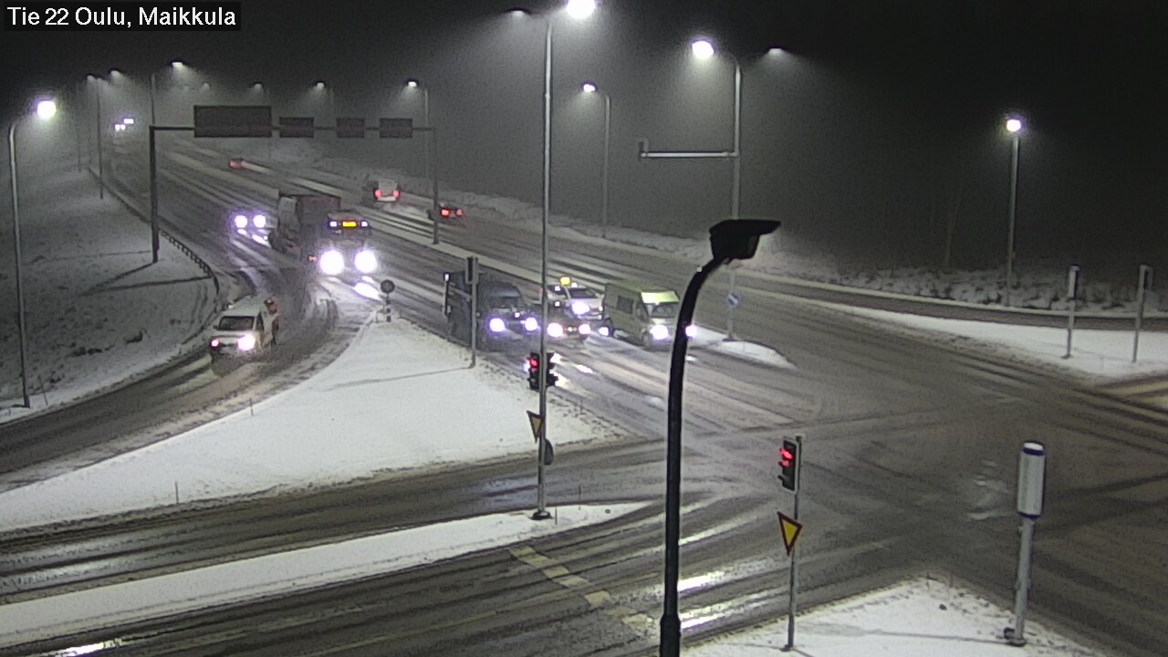 Weather Camera Image Väg 22 Uleåborg Maikkula, Oulu, Pohjois-Pohjanmaa