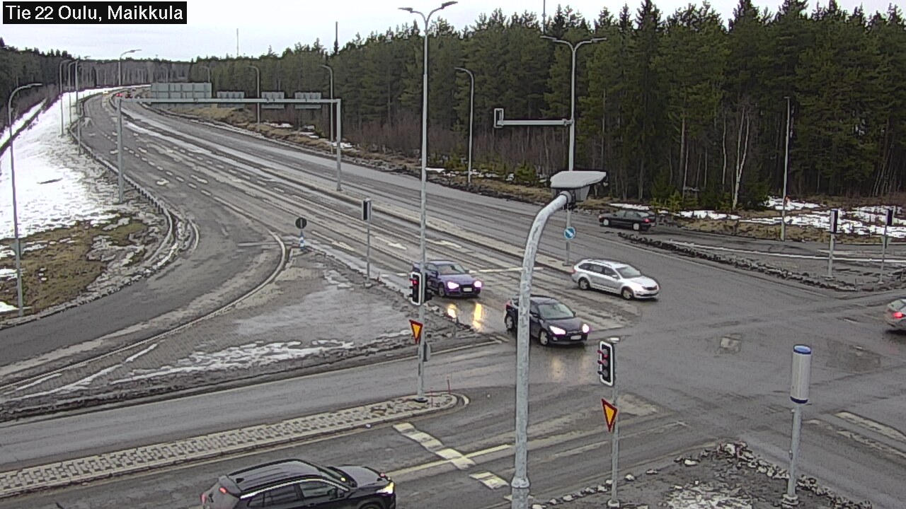 Weather Camera Image Väg 22 Uleåborg Maikkula, Oulu, Pohjois-Pohjanmaa