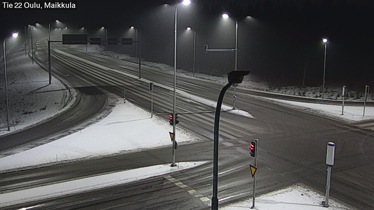 Weather Camera Image Väg 22 Uleåborg Maikkula, Oulu, Pohjois-Pohjanmaa