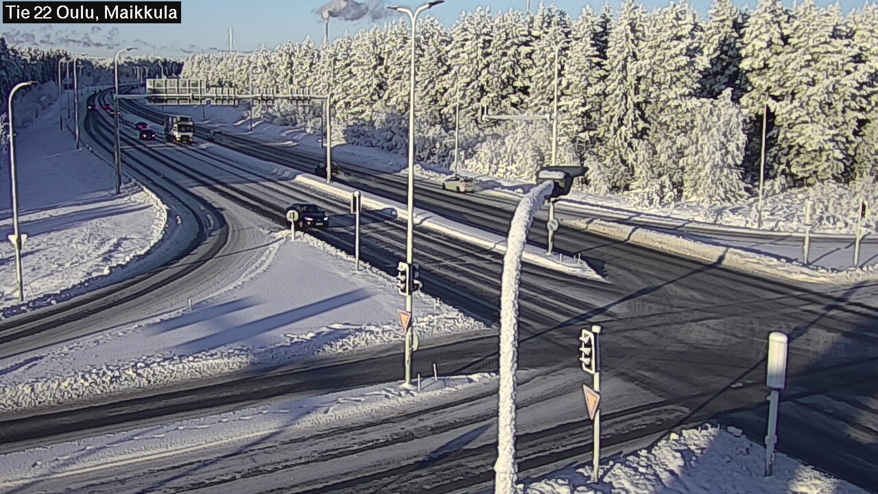 Weather Camera Image Väg 22 Uleåborg Maikkula, Oulu, Pohjois-Pohjanmaa