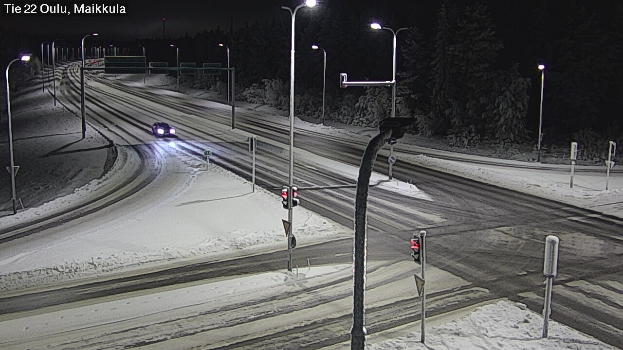 Weather Camera Image Väg 22 Uleåborg Maikkula, Oulu, Pohjois-Pohjanmaa