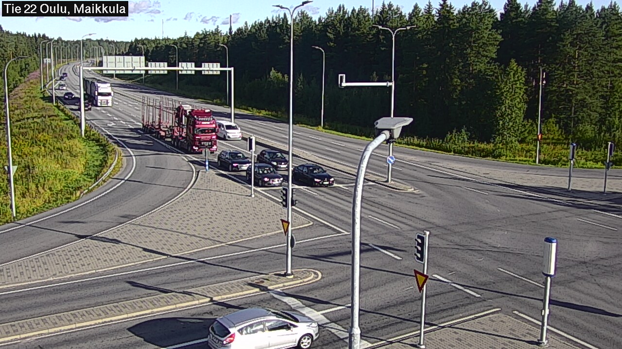 Weather Camera Image Väg 22 Uleåborg Maikkula, Oulu, Pohjois-Pohjanmaa