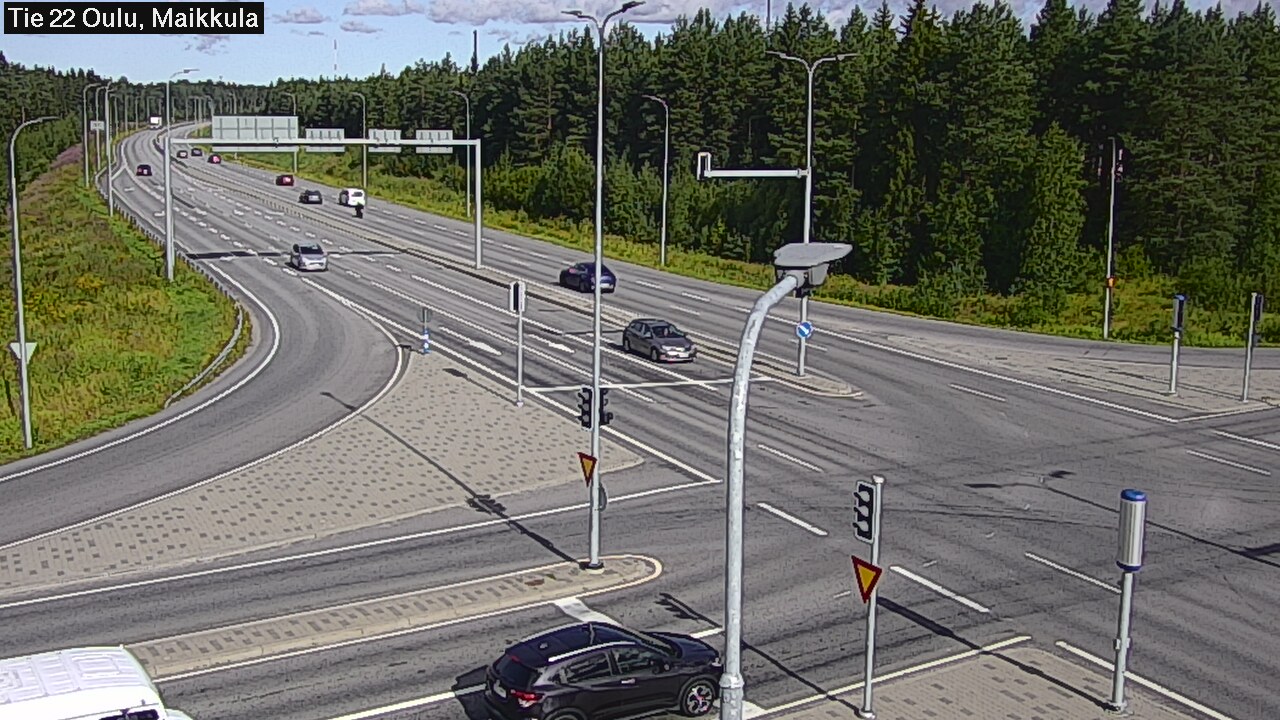Weather Camera Image Väg 22 Uleåborg Maikkula, Oulu, Pohjois-Pohjanmaa