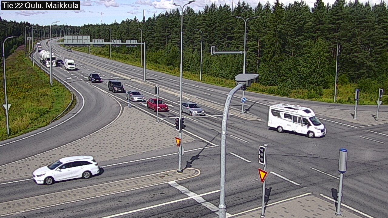 Weather Camera Image Väg 22 Uleåborg Maikkula, Oulu, Pohjois-Pohjanmaa