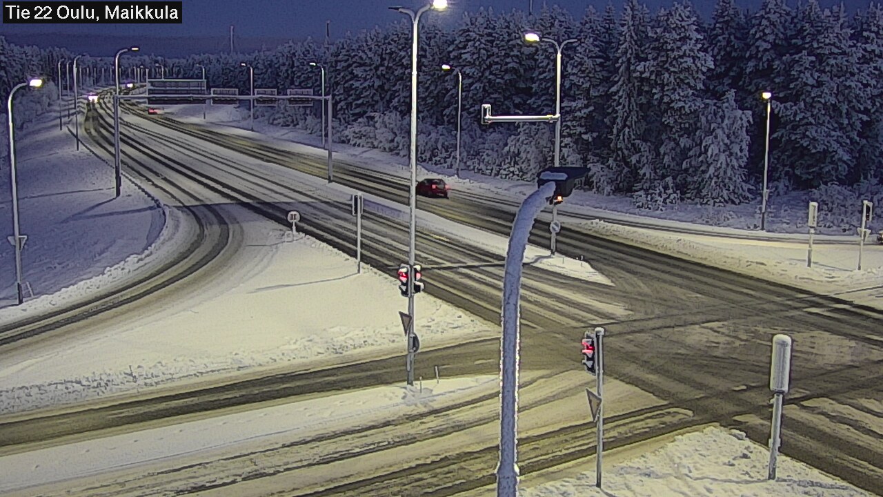 Weather Camera Image Väg 22 Uleåborg Maikkula, Oulu, Pohjois-Pohjanmaa