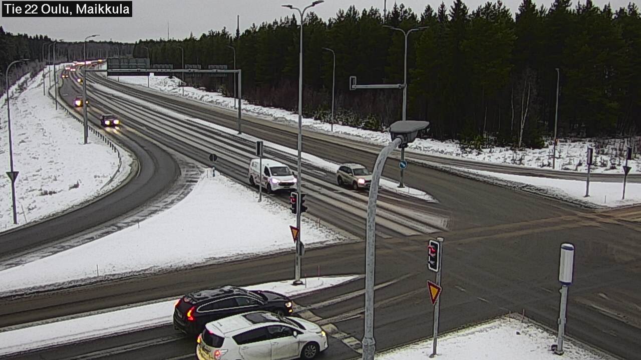 Weather Camera Image Väg 22 Uleåborg Maikkula, Oulu, Pohjois-Pohjanmaa