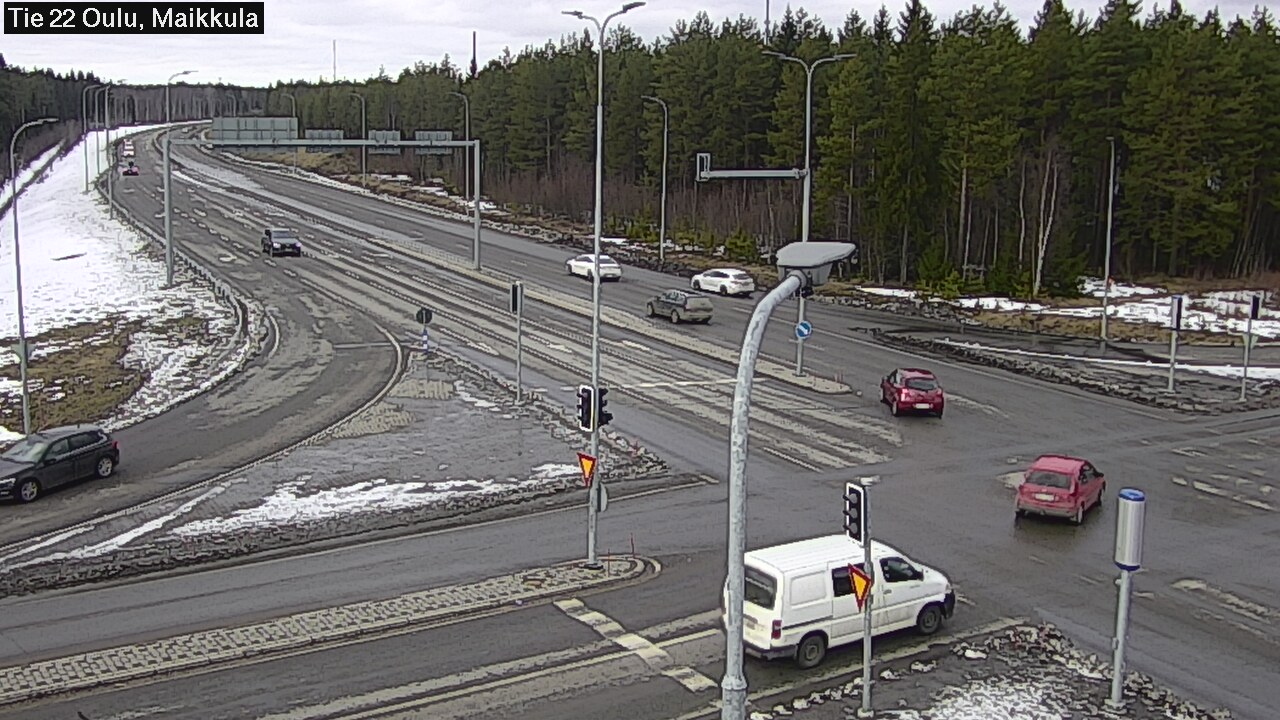 Weather Camera Image Väg 22 Uleåborg Maikkula, Oulu, Pohjois-Pohjanmaa
