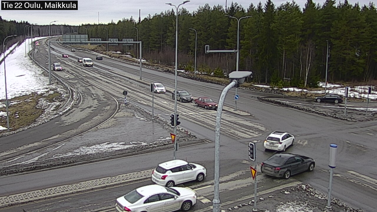 Weather Camera Image Väg 22 Uleåborg Maikkula, Oulu, Pohjois-Pohjanmaa
