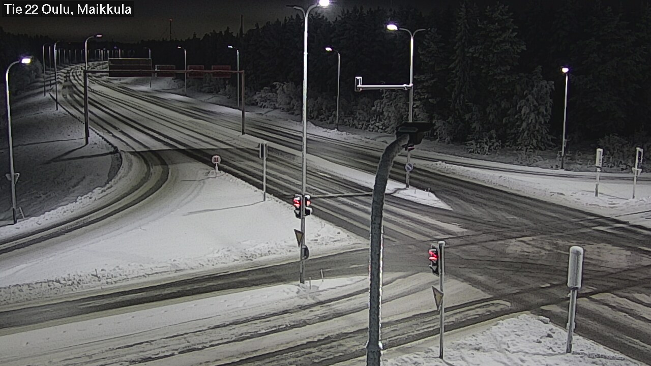 Weather Camera Image Väg 22 Uleåborg Maikkula, Oulu, Pohjois-Pohjanmaa