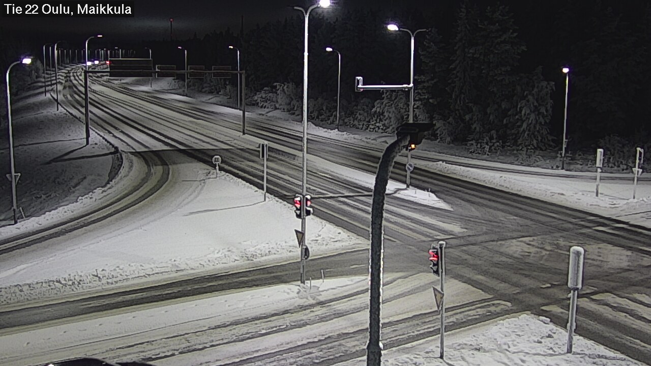 Weather Camera Image Väg 22 Uleåborg Maikkula, Oulu, Pohjois-Pohjanmaa