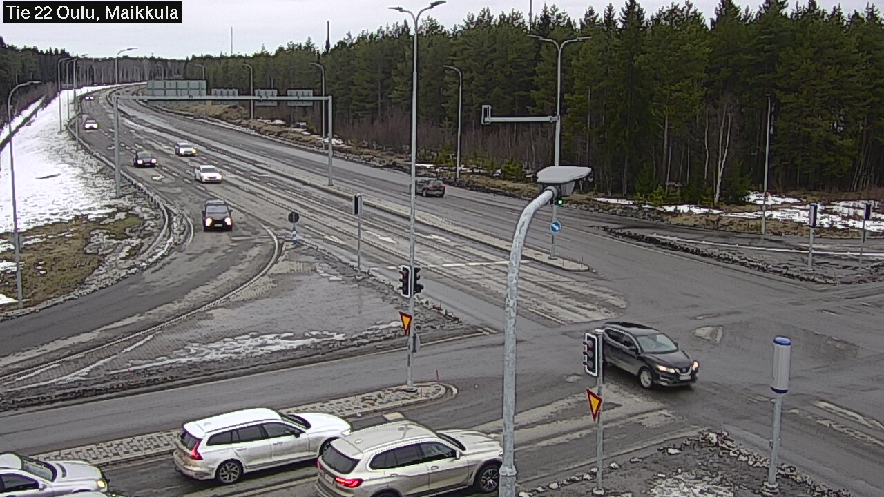 Weather Camera Image Väg 22 Uleåborg Maikkula, Oulu, Pohjois-Pohjanmaa